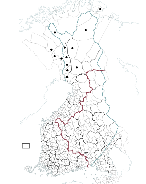 Verbi mainoa tunnetaan varsinkin peräpohjalaismurteiden länsiosassa eli Lapissa Suomen ja Ruotsin rajan molemmin puolin. Sana tunnetaan lisäksi myös mm. Inarissa ja Ruijassa.